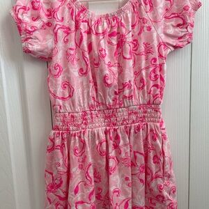 Lilly Pulitzer Pink and White Swirl Kids Dress